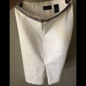 White skirt with strass